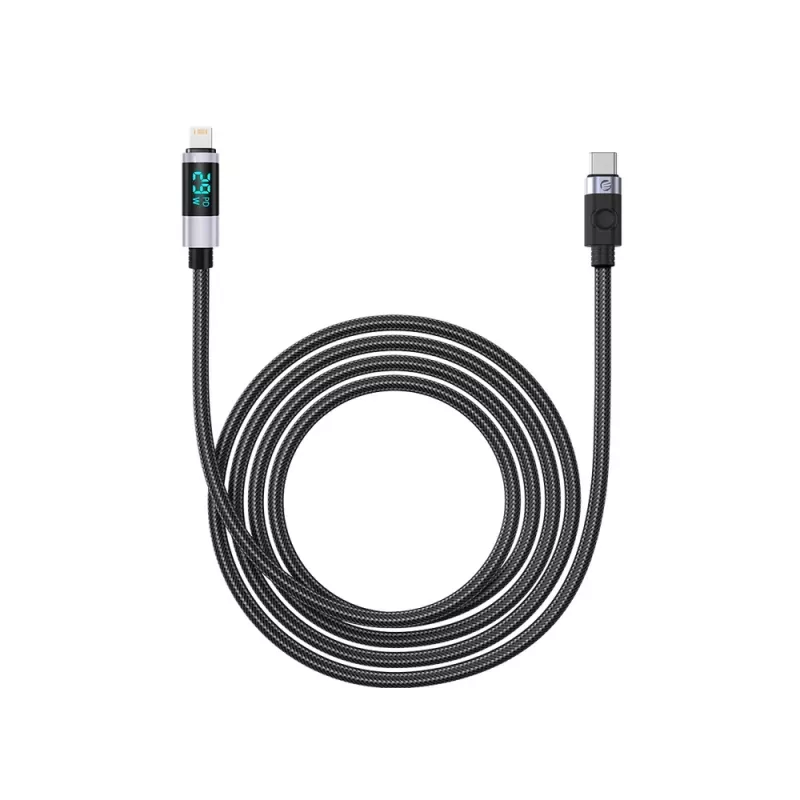 ORICO LDC2L USB-C na Lightning kábel s LED indikátorom výkonu, PD 29W, 480 Mbps, 1,5 m, čierny