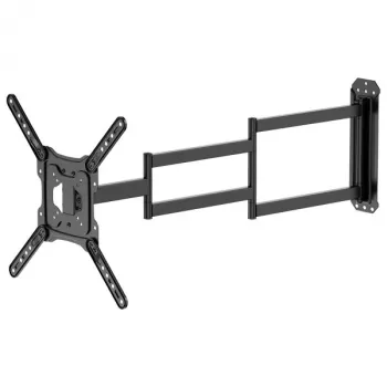 Brateck LPA84-445XL full-motion TV/monitor nástenný držiak pre 37-80 palcové obrazovky, nosnosť 50kg, VESA do 600x400, dvojité výkyvné rameno, matný čierny