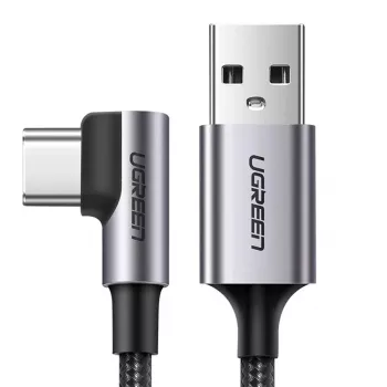 UGREEN US284 USB-A na USB-C uhlový kábel, 3A, 3m, čierna