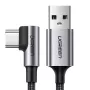UGREEN US284 USB-A na USB-C uhlový kábel, 3A, 3m, čierna