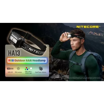 NITECORE HA13 (2026) RGB čelová lampa 350lm