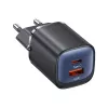USAMS CC254 30W GaN USB-C/USB-A rýchlonabíjací napájací zdroj HC Series čierny