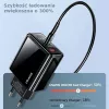 USAMS 20W dvojportová USB-C PD3.0 + USB-A QC3.0 nástenná nabíjačka (EU konektor, čierna)