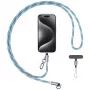 USAMS SJ746 30W USB-C na Lightning nabíjací kábel s popruhom na mobil 1,2 m modrý
