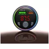 USAMS CC328 30W Bluetooth FM transmitter auto nabíjačka s USB-C PD a USB-A QC3.0, handsfree, LED displej, čierna