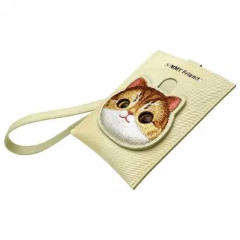 Nimmy Big EyedPet 2.0 Cat puzdro na karty, khaki
