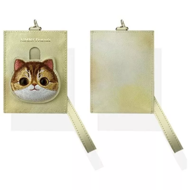 Nimmy Big EyedPet 2.0 Cat Puzdro na karty, khaki