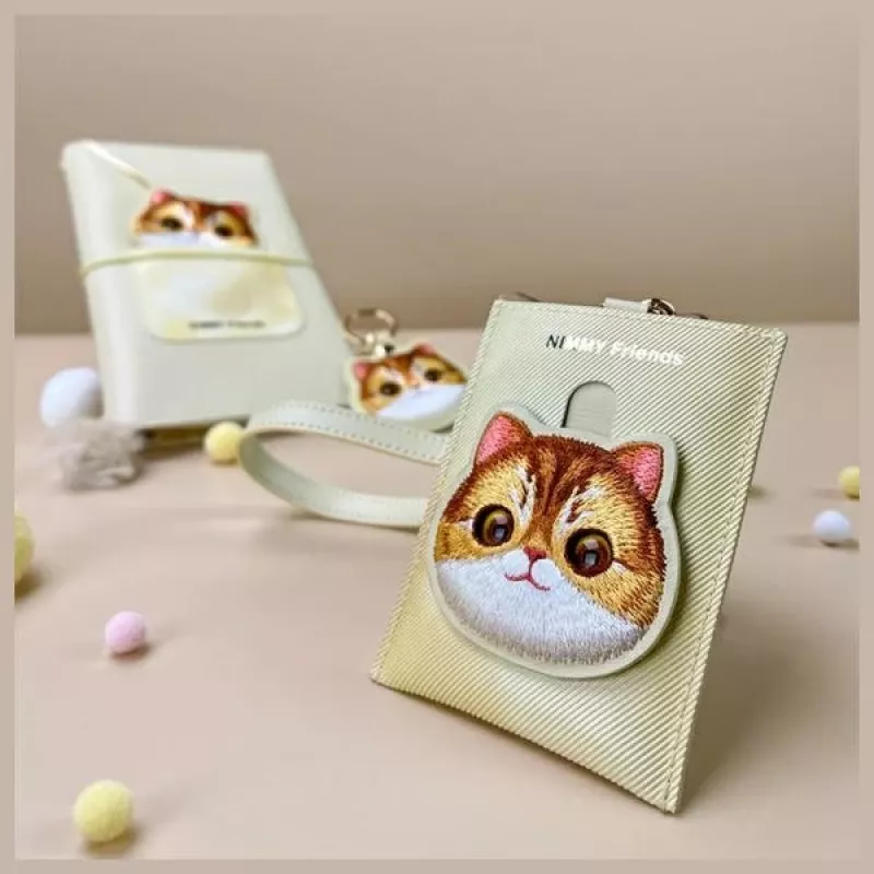 Nimmy Big EyedPet 2.0 Cat Puzdro na karty, khaki