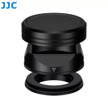 JJC LH-JXF23F28 sada slnečnej clony a krytu pre Fujifilm XF 23mm/27mm F2.8 R WR - čierna