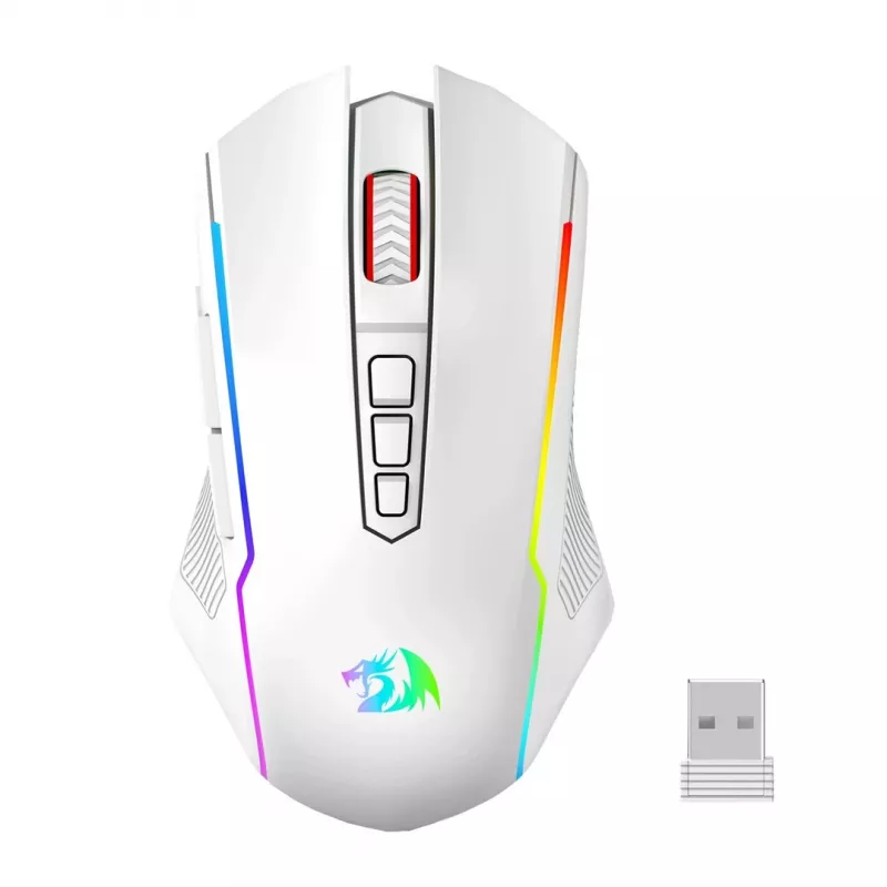Redragon M914W-RGB NIX Bezdrôtová herná myš, 5000 DPI, biela