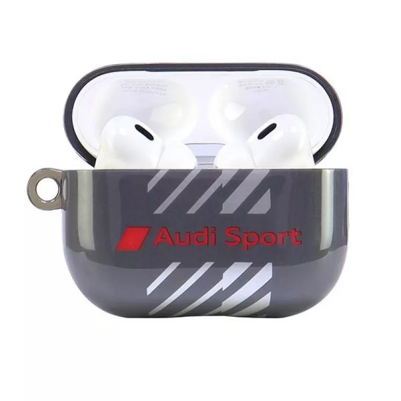 Audi IML Sport Puzdro pre AirPods Pro 2, čierne AUS-IMLAPP2-RSQ/D1-BK