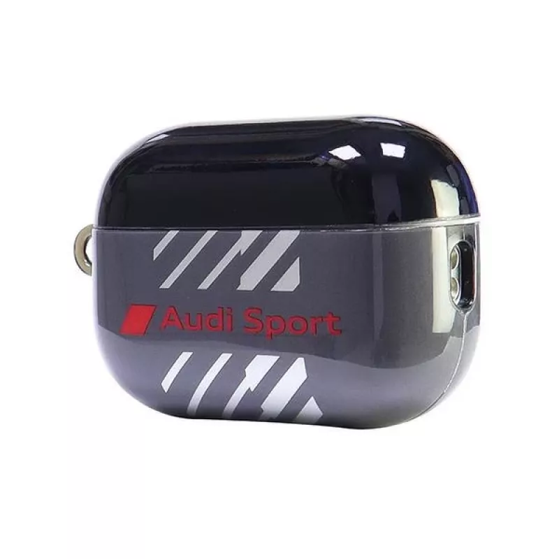 Audi IML Sport Puzdro pre AirPods Pro 2, čierne AUS-IMLAPP2-RSQ/D1-BK
