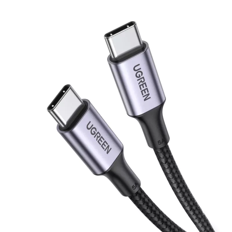 UGREEN USB-C na USB-C kábel 100W 5A čierny 1,5m