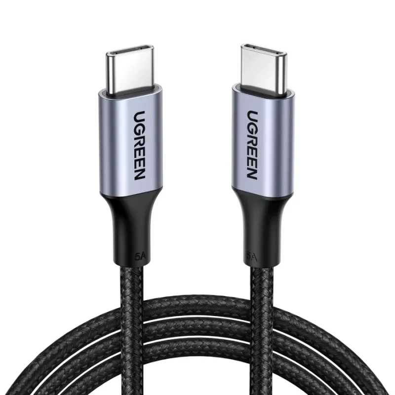 UGREEN USB-C na USB-C kábel 100W 5A čierny 1,5m