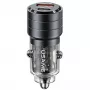 USAMS C36 95W rýchlonabíjacia auto nabíjačka USB + USB-C čierna CC176CC01 (US-CC176)