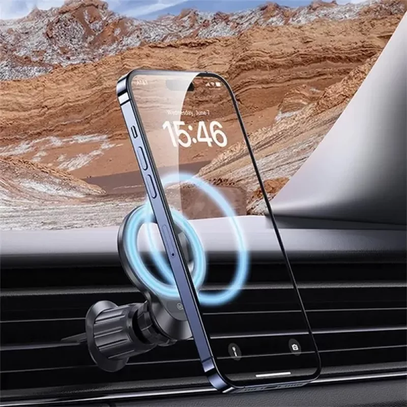 USAMS univerzálny magnetický držiak do auto vetracej mriežky ZJ75 - čierny