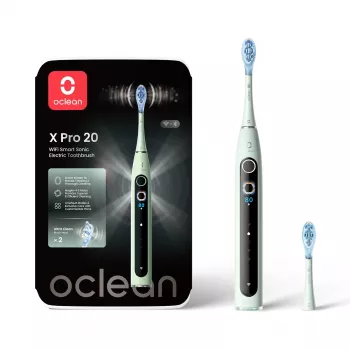 Oclean X Pro 20 Smart Sonic Elektrická zubná kefka, mätová zelená, Bluetooth, 42 000 VPM, s 1 hlavicou
