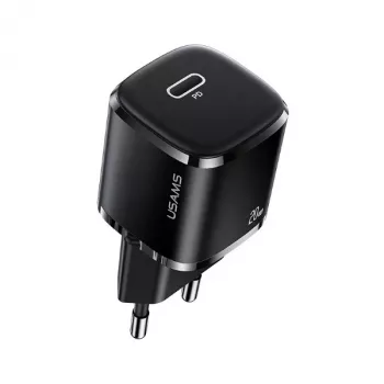USAMS T36 Mini 20W USB-C PD nástenná nabíjačka čierna