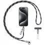 USAMS SJ746 30W USB-C na Lightning nabíjací kábel s pútkom na mobil 1,2 m čierny