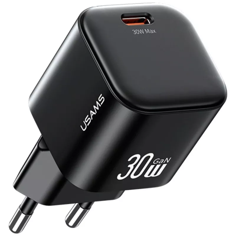 USAMS JO Series CC262 30W GaN USB-C napájací zdroj s 1m USB-C káblom - biely