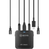 BOYA BY-DM20 dvojkanálový digitálny stereo kondenzátorový mikrofón s USB-C, Lightning a USB-A konektorom, omnidirekcionálny, 25Hz-20kHz, pre iOS, Android, Windows, Mac