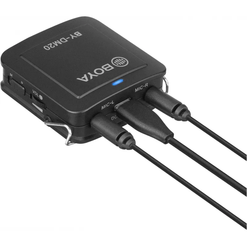 BOYA BY-DM20 dvojkanálový digitálny stereo kondenzátorový mikrofón s USB-C, Lightning a USB-A konektorom, omnidirekcionálny, 25Hz-20kHz, pre iOS, Android, Windows, Mac