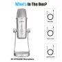 BOYA BY-PM700SP multi-pattern USB kondenzátorový mikrofón s monitorovaním slúchadiel a integrovaným stojanom