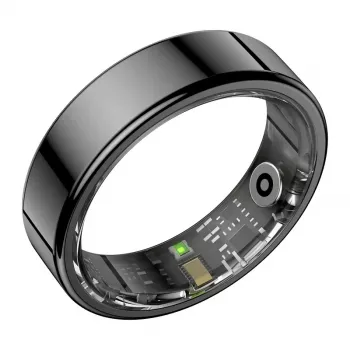 COLMI RING 2 smart ring veľkosť 9 čierny - 24/7 tepová frekvencia, SpO2, teplota, IP68, 7-dňová batéria