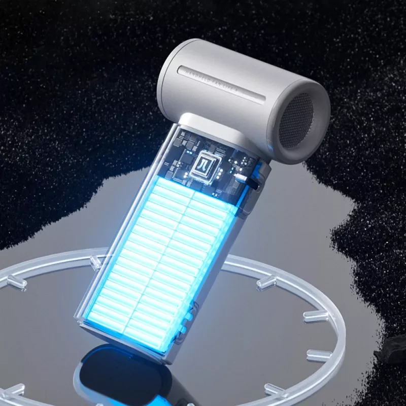 JISULIFE ručný ventilátor Life9 3600mAh prenosný USB ventilátor s powerbankou - sivý