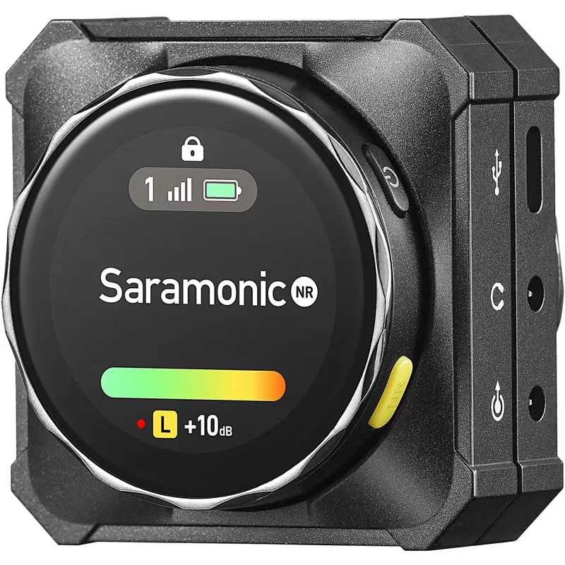 Saramonic BLINKME B2 2-osobový bezdrôtový mikrofónový systém s dotykovým displejom, integrovaným nahrávaním a nabíjacím puzdrom