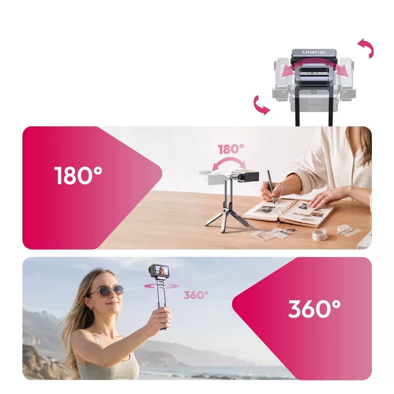 ULANZI MA37 magnetický mini statív rukoväť pre DJI Osmo Action 6 Nano Arca-Swiss sivá