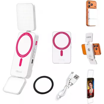 ULANZI GL01 GlowUp MagSafe LED selfie svetlo pre iPhone, 2500K-9000K, CRI 97, biela