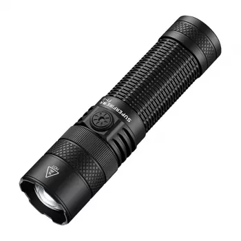 SUPERFIRE F1-S 1500 lúmenov nabíjateľná LED baterka s teleskopickým zoomom, 5 režimov, IP44, čierna
