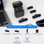 BOYA BY-V3 Combo 2,4 GHz bezdrôtový mikrofónový systém s 2 vysielačmi a 2 prijímačmi (Lightning & USB-C) - čierny