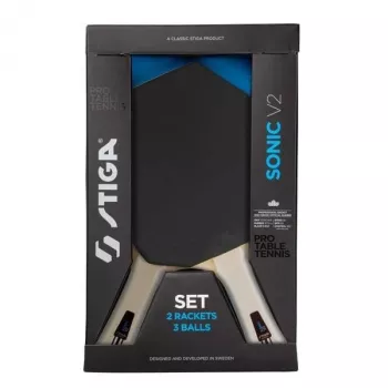 STIGA Sonic V2 hobby stolný tenisový set – 2 rakety, 3 loptičky, sieťka a stĺpiky