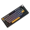 MACHENIKE K600-B82W tri-mode bezdrôtová mechanická herná klávesnica, 75% 82 klávesov, Gateron Silver Switches, Per-Key RGB, PBT keycaps, hot-swappable, čierna