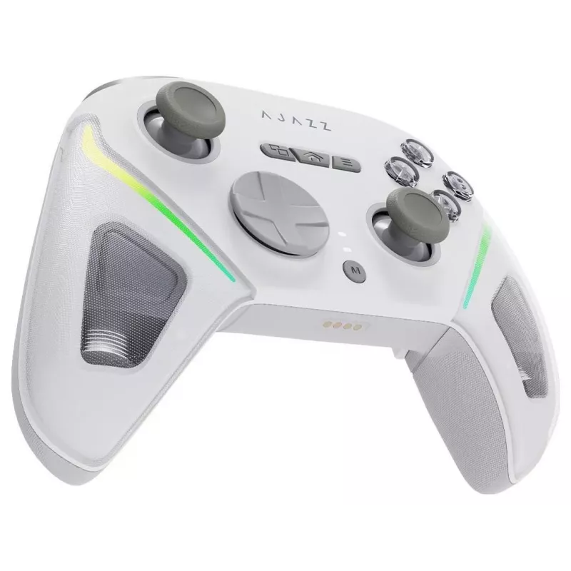 AJAZZ GP100-W tri-mode bezdrôtový RGB gamepad pre Switch, PC, iOS & Android – biely