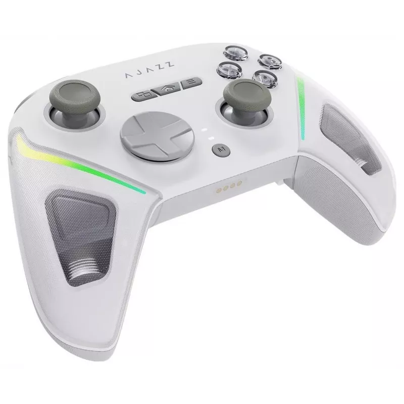 AJAZZ GP100-W tri-mode bezdrôtový RGB gamepad pre Switch, PC, iOS & Android – biely