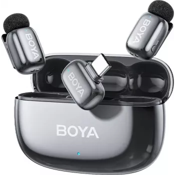BOYA mini 2-02 Space Gray dvojkanálový shotgun kondenzátorový mikrofón