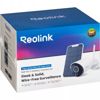 Reolink Argus Eco B320 5MP bezdrôtová bezpečnostná kamera so solárnym panelom
