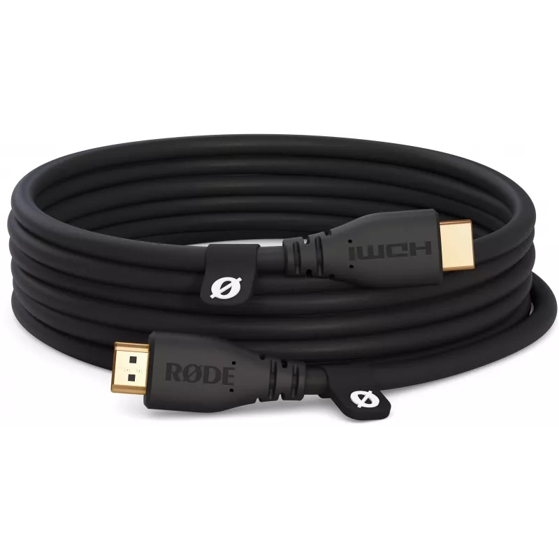 RODE HDMICABLE3M 3m High-Speed HDMI kábel s Ethernet, 4K 60Hz, HDR, 18Gbps, pozlátený