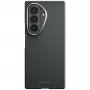 PITAKA Edge Case pre Samsung Galaxy Z Fold 8 Ultra – ochranné puzdro z aramidových vlákien, čierna/sivá (Overture Black)