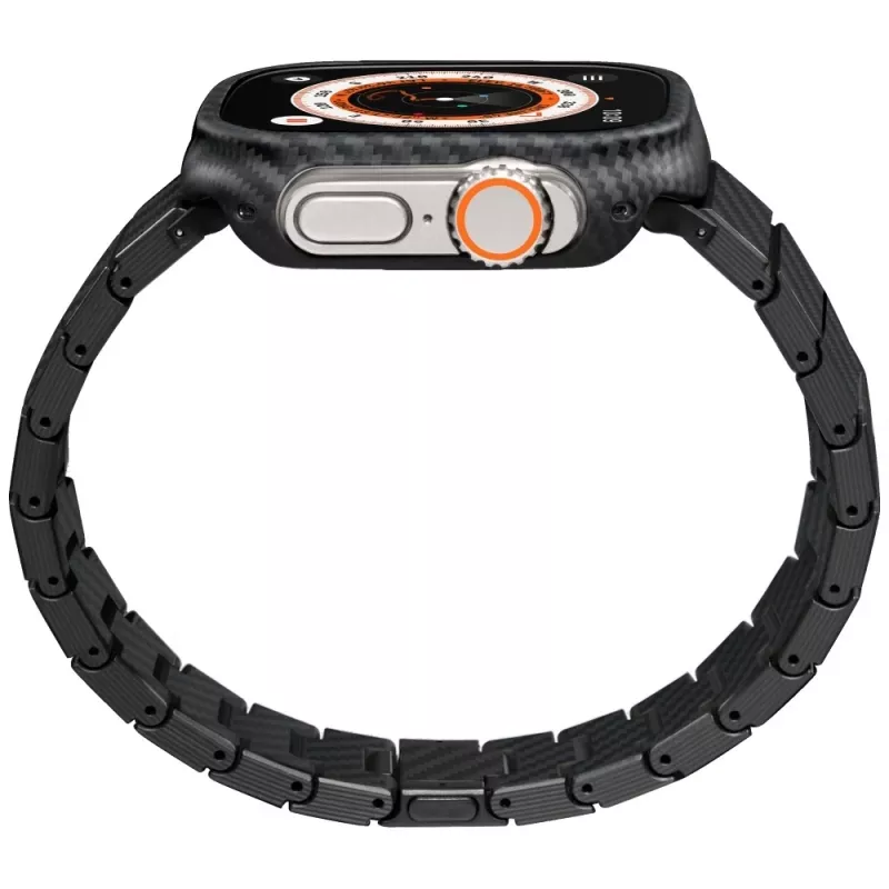 PITAKA Carbon Fiber Modern Watch Band pre Apple Watch 42/44/45/49mm čierna sivá