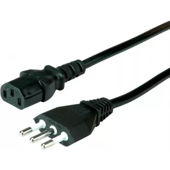 VALUE Napájací kábel, taliansky konektor na IEC C13, 0,6 m, čierny (19.99.2073)