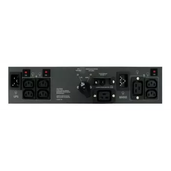 ABB PowerValue 11 RT Bypass PDU 16A - 1U racková rozvodná jednotka napájania s manuálnym bypassom, 1x C19 a 4x C13 výstupy, IEC C20 vstup