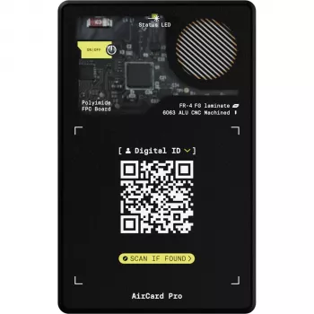 Rolling Square AirCard Pro Bluetooth tracker pre Apple Find My - čierna