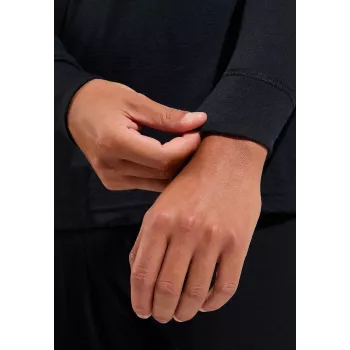 ODLO Merino 200 BL Top Turtle Neck LS Half Zip termoprádlo - čierna - veľkosť S