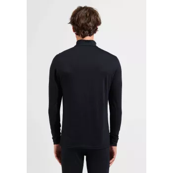 ODLO Merino 200 BL Top Turtle Neck LS Half Zip pánske termoprádlo - čierna - XXL