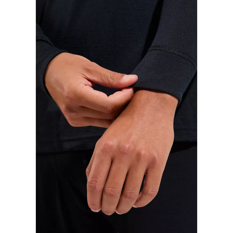 ODLO Merino 200 BL Top Turtle Neck LS Half Zip pánske termoprádlo - čierna - XXL
