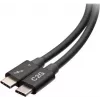 C2G 2,5 stôp Thunderbolt 4 USB-C kábel - 40Gbps, 100W PD, 8K, čierny